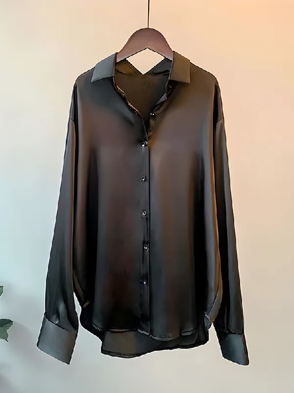 Exquisite Design Vintage Silk Spring Blouse