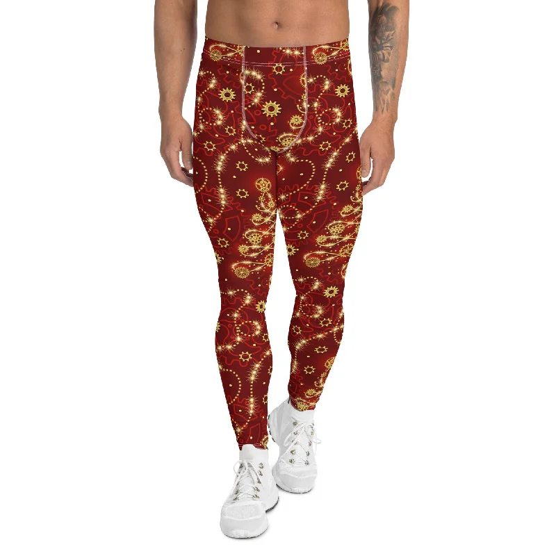 Warm Layers Steampunk Christmas Men's Leggings