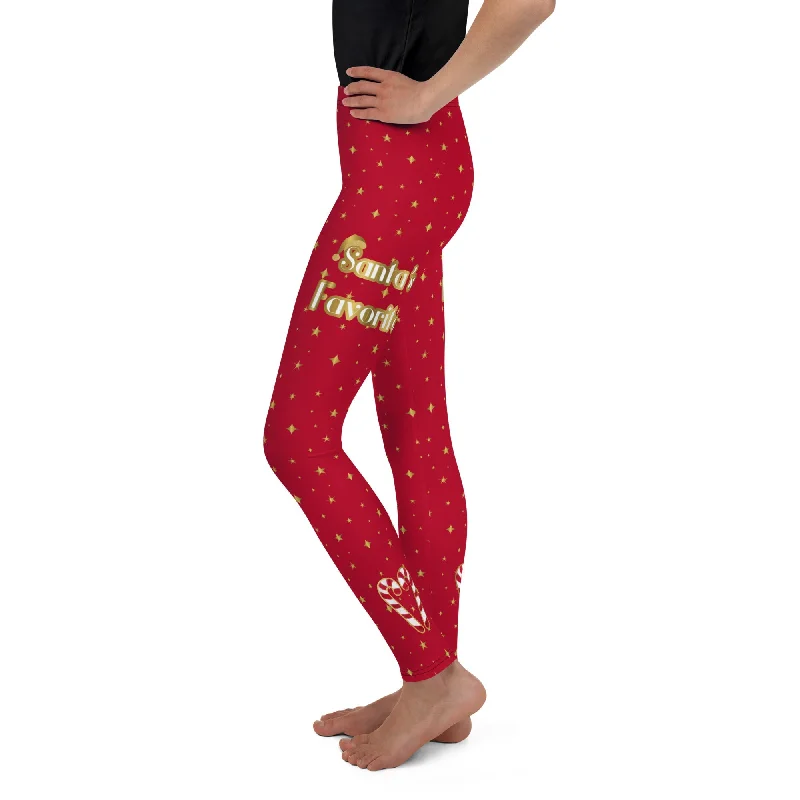 Comfy Layers Santa's Favorite Youth Leggings