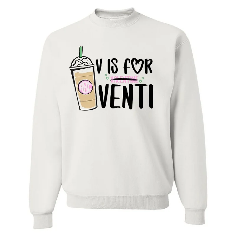 High Street Fashion Monogrammed 'V is for Venti' Crewneck Sweatshirt