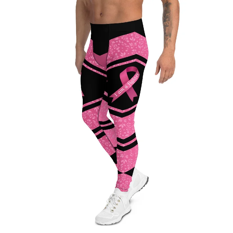 Elegant Comfort Pink Ribbon Warrior Men's Leggings