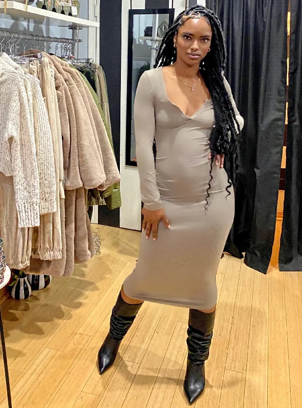 Light Dressing Ava Split Midi Dress