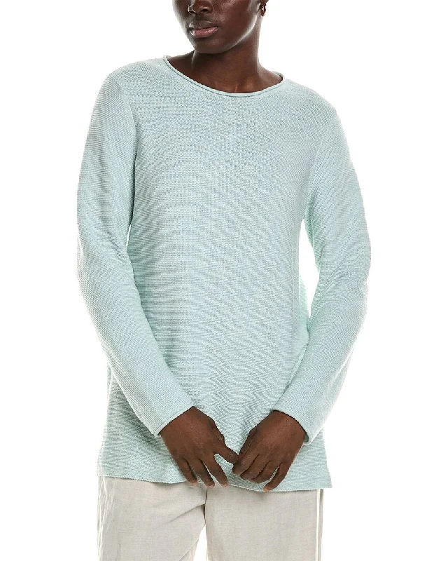 High-end Design Eileen Fisher Jewel Neck Tunic