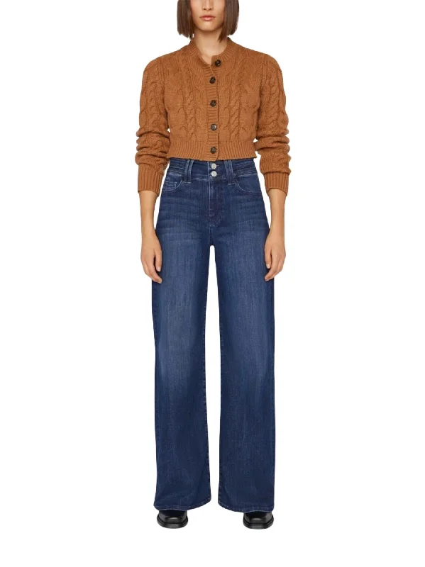 Fresh Wear Triple Binding Flare Wide Leg Jeans In Naples