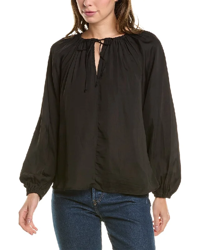 Wandering freely Joan Vass Split Neck Top