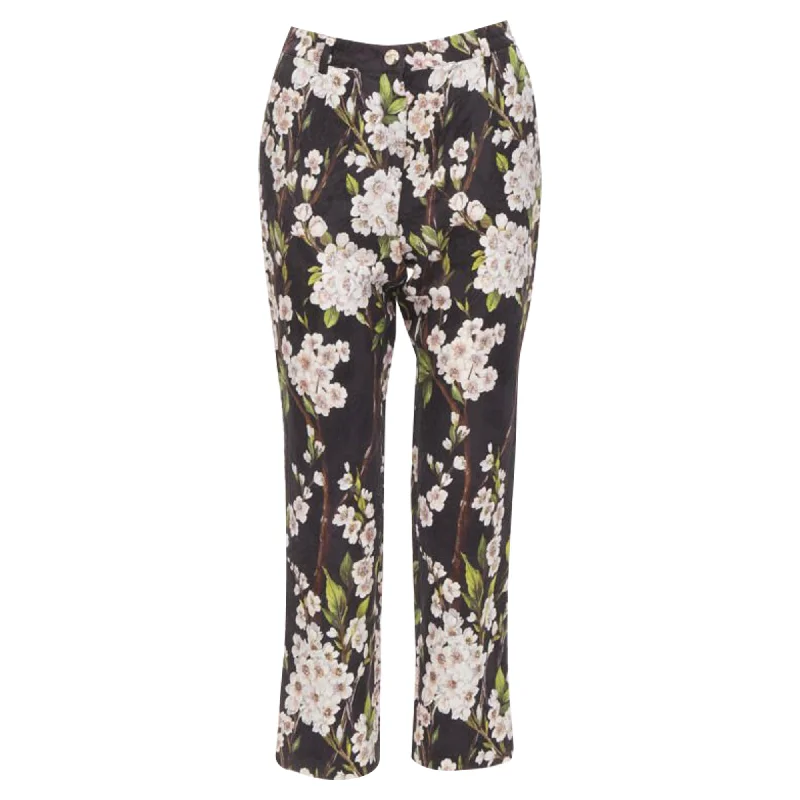 Sports And Leisure Dolce & Gabbana blossom print jacquard pants