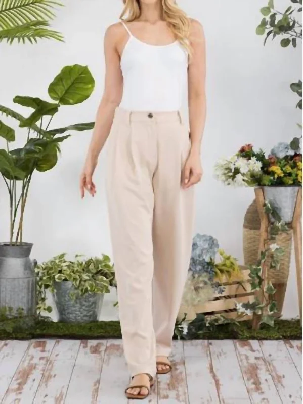 Dressing Tips High Waisted Trouser In Taupe