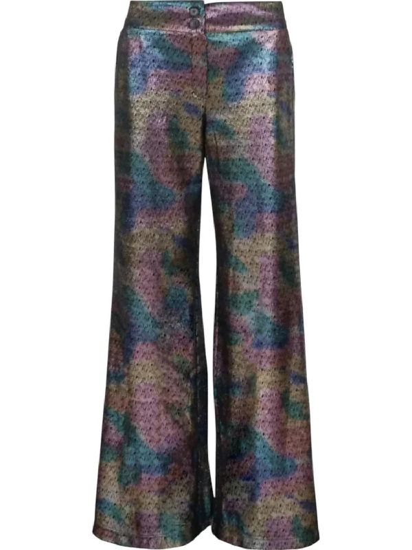 European Plan Women's Pachaly Mid-Rise Trouser In Multi-Color