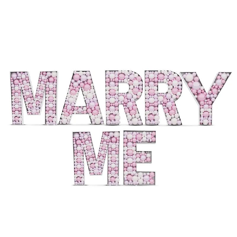 Timeless Outfits 39 inch MARRY ME - MOSAIC FRAME LETTER KIT