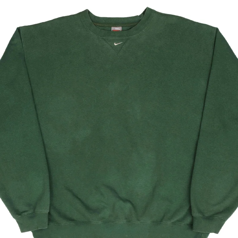 Versatile Comfort VINTAGE NIKE CENTER SWOOSH GREEN CREWNECK SWEATSHIRT 2000S SIZE 2XL Versatile Comfort VINTAGE NIKE CENTER SWOOSH GREEN CREWNECK SWEATSHIRT 2000S SIZE 2XL