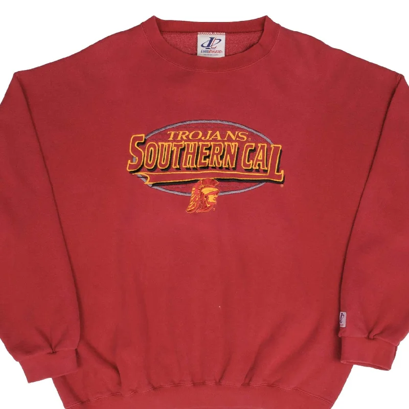 Timeless Comfort VINTAGE USC TROJANS EMBROIDERED CREWNECK SWEATSHIRT 1990S SIZE XL MADE IN USA
