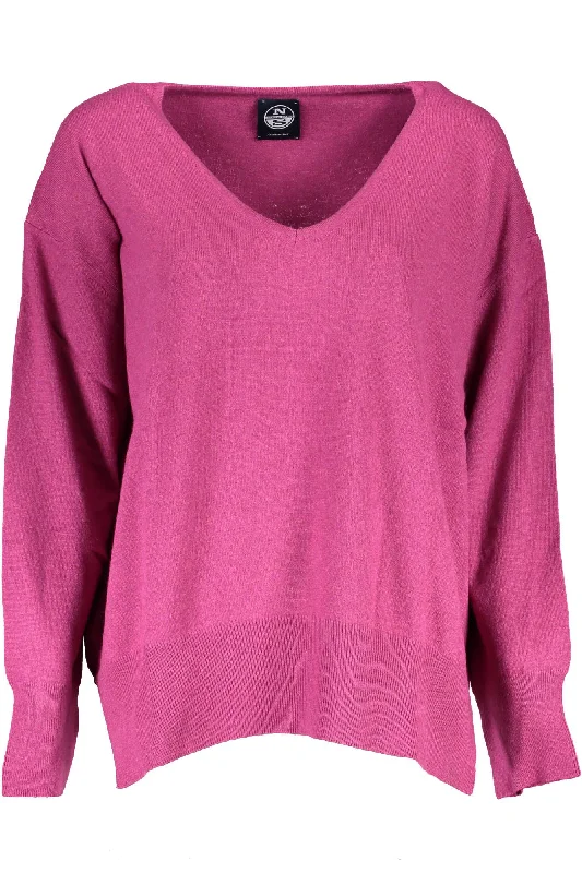 Outdoor Trend North Sails Eco-Chic  Wool Blend V-Neck Women's Sweater