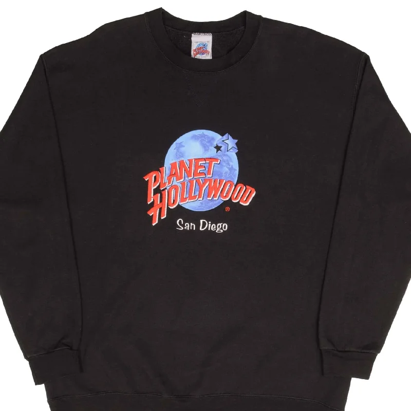 Goddess Style VINTAGE PLANET HOLLYWOOD EMBROIDERED SWEATSHIRT 1990S SIZE XL MADE IN USA
