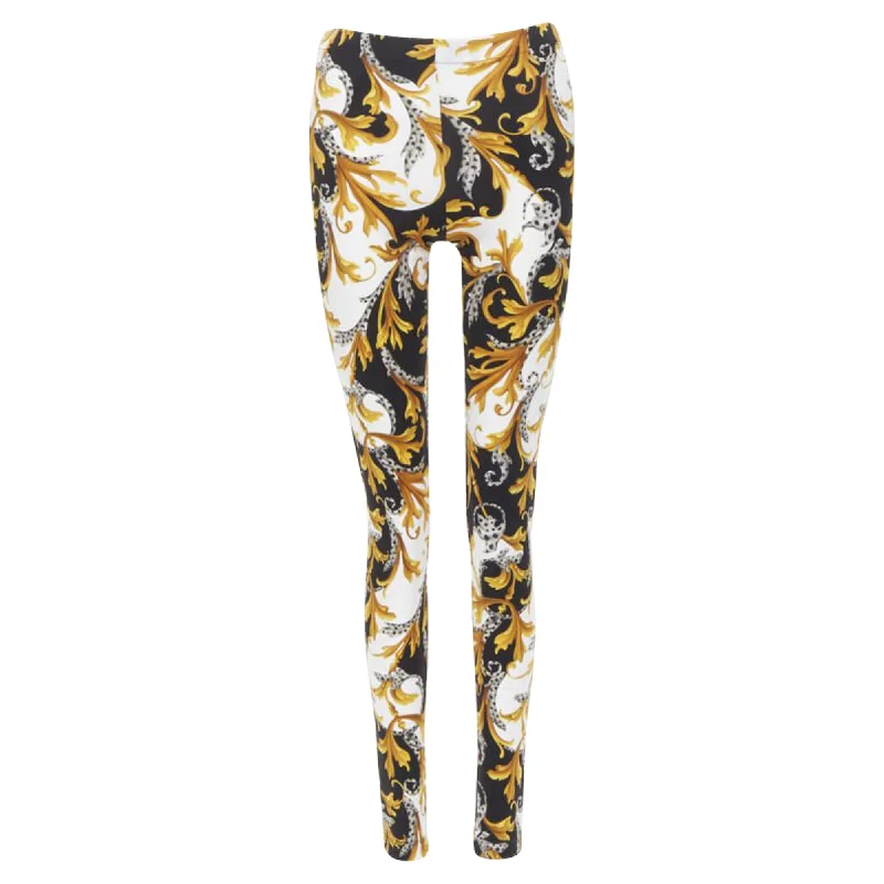 Casual Chic Wear Versace Barocco Acanthg Signature floral legging pants