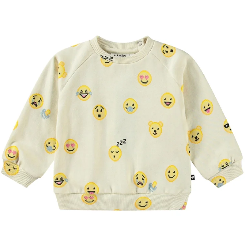 Retro Design Molo Happy Pixels Disc Crewneck