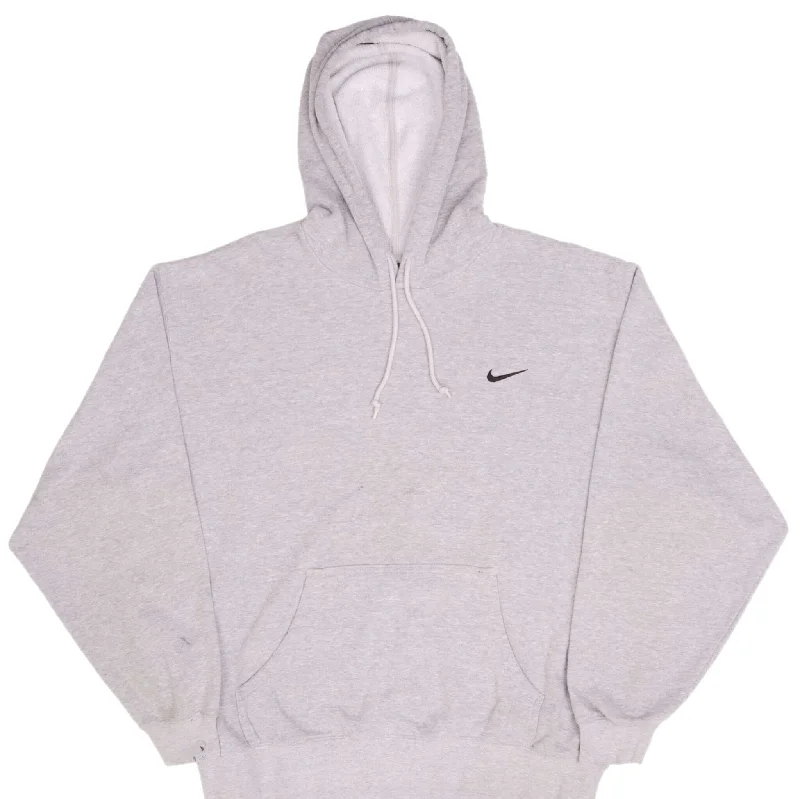 Fashion Comfort VINTAGE NIKE CLASSIC SWOOSH GREY HOODIE SWEATSHIRT 2000S SIZE XL