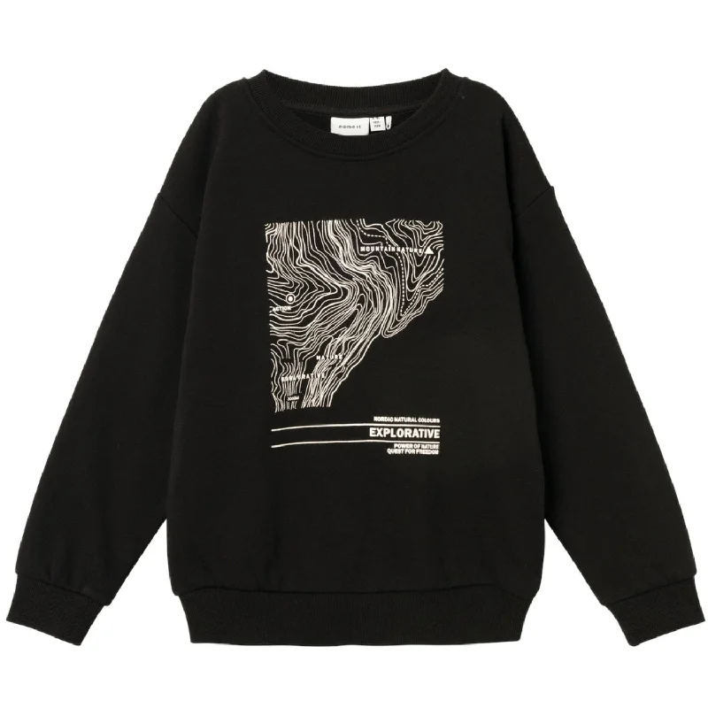 Fashionable Prints Name It Black Nefiks Sweatshirt