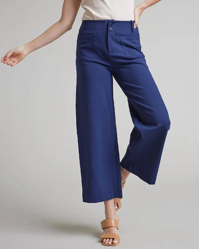 Comfortable Lounge Wear Frankie Pocket Pant In Blue