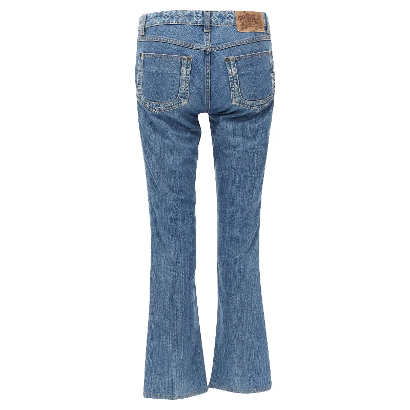 Light And Breathable Louis Vuitton LV monogram logo pocket washed cropped re Jeans