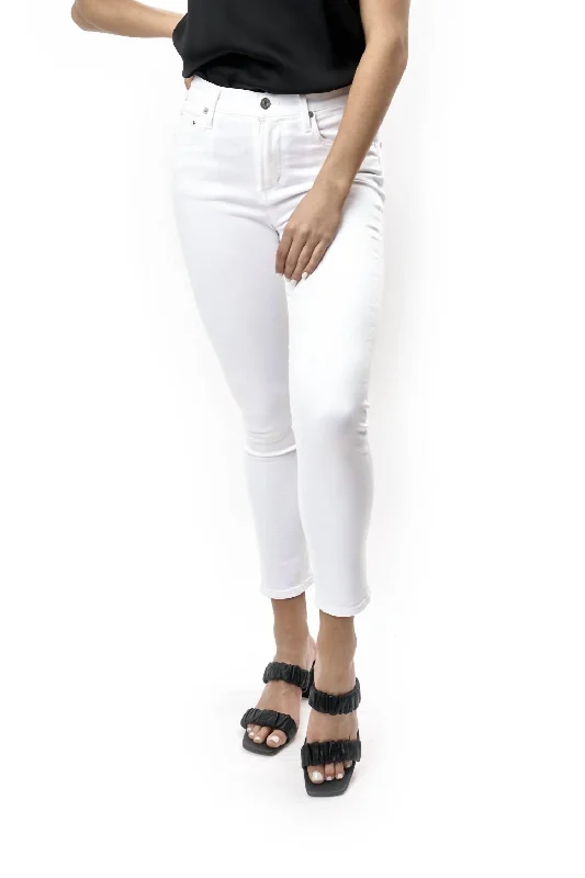 Windbreaker fashion Rocket Crop Skinny Jeans In Sculpt White