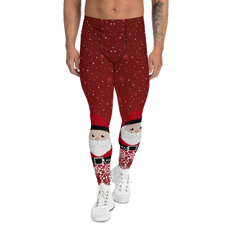 Embroidered Letters Santa Magic Men's Leggings