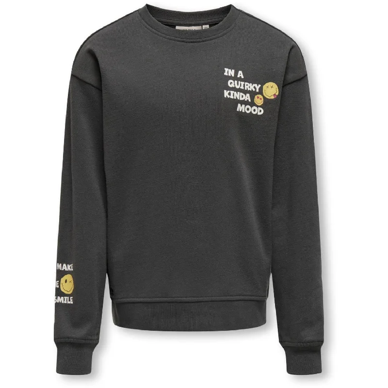 Soft Fashion kids ONLY Asphalt Lissie O-Neck Box Crewneck