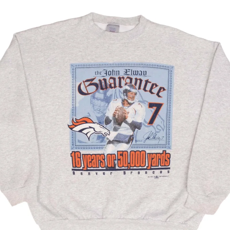 Versatile Outfits VINTAGE NFL DENVER BRONCOS JOHN ELWAY 1996 SWEATSHIRT SIZE XL