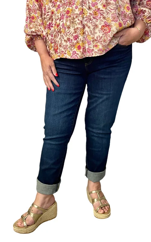 Must-have For Autumn And Winter Catherine Boyfriend Jeans In Dark Wash