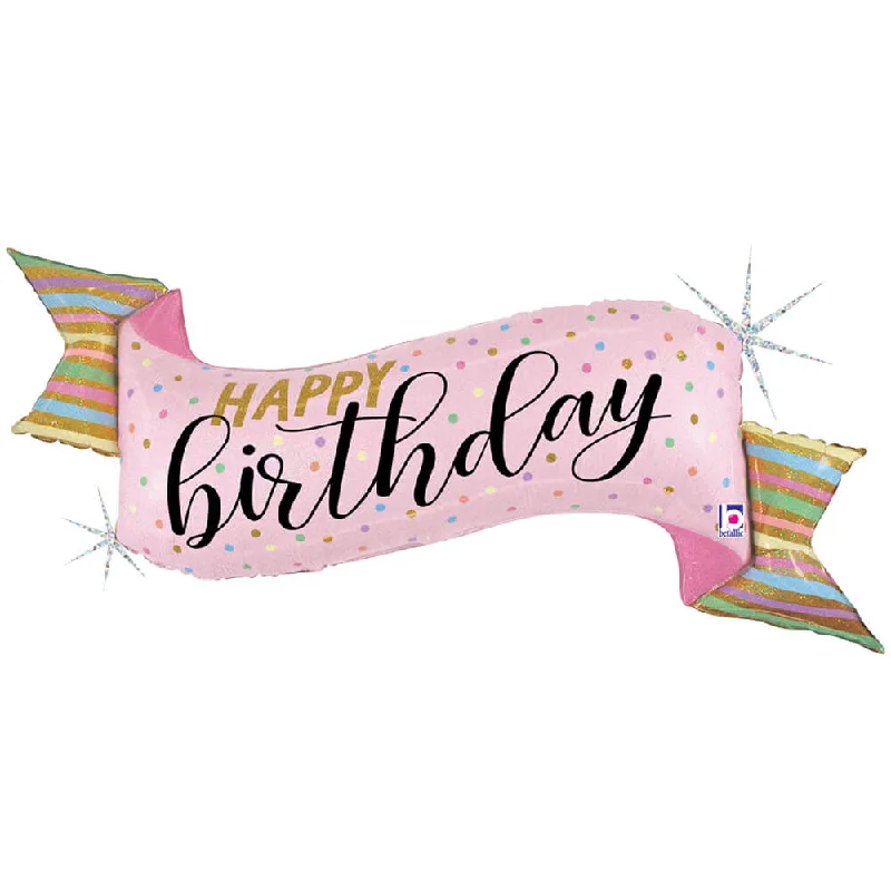 Relaxed Fashion 45 inch HAPPY BIRTHDAY PASTEL BANNER