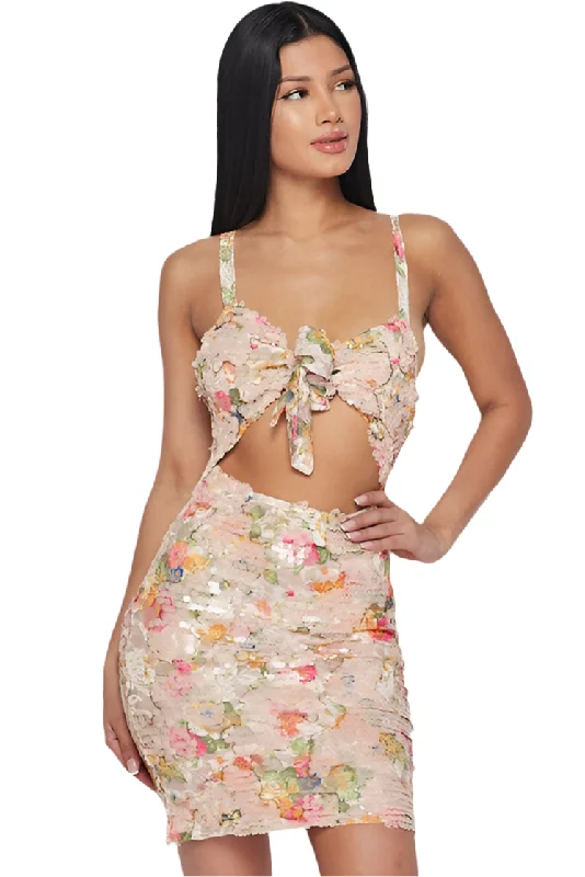 Luxury Classic Jonay Sequins & Floral Dress