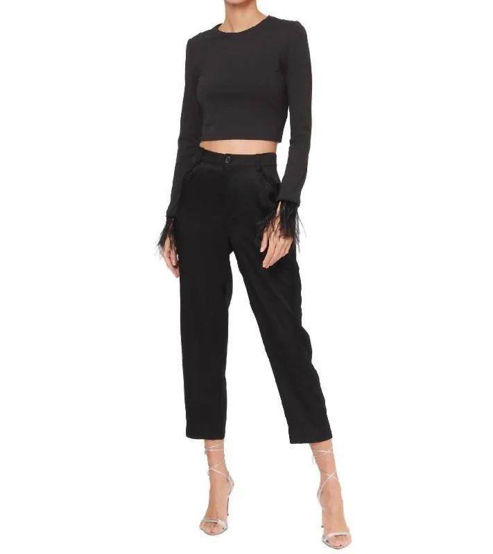 Creative Prints Jill Pant In Black