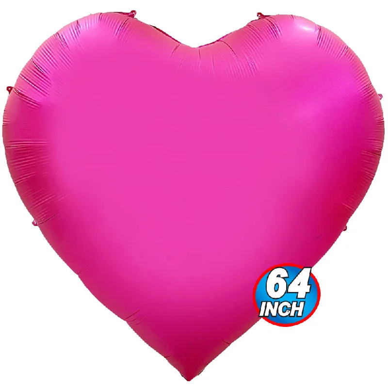 Relaxed Weekend Wear 64 inch GIANT PERSON SIZE HEART - HOT PINK