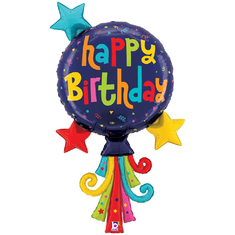 Comfy Chic Wear 40 inch HAPPY BIRTHDAY STREAMERS
