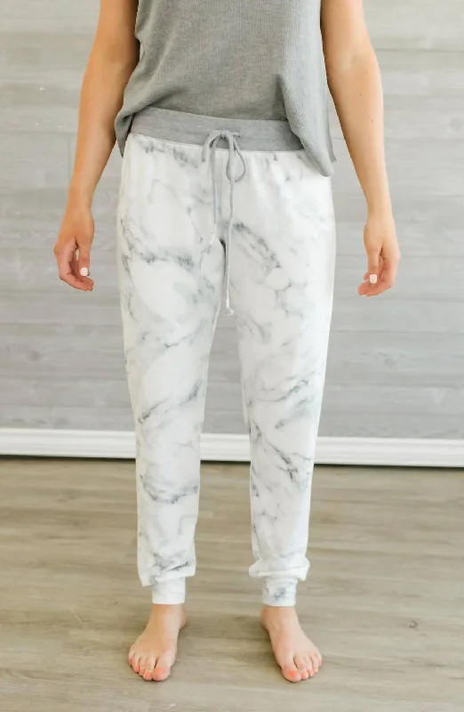 Editorial Design Marble Jogger In Ivory