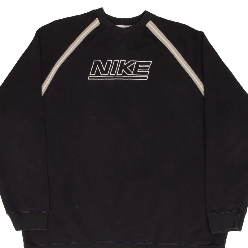 Chic Lounge VINTAGE NIKE SPELLOUT BLACK SWEATSHIRT 1990S SIZE XL