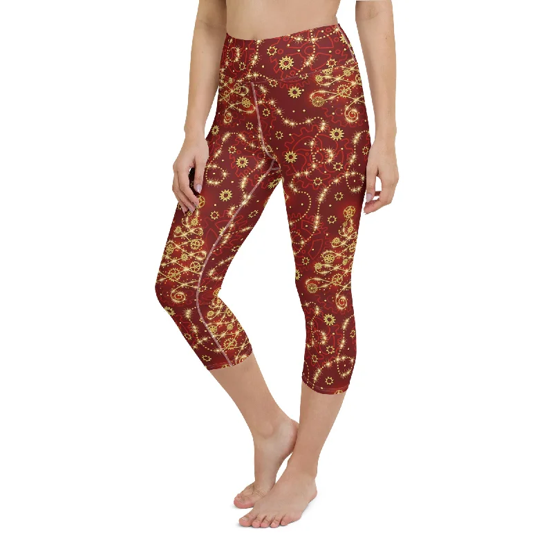 Fashion Comfort Steampunk Christmas Yoga Capris