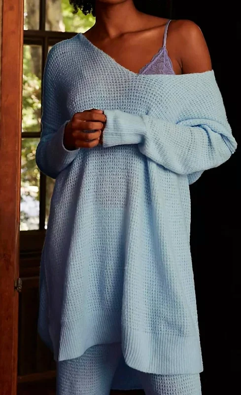 Youthful Vitality C.o.z.y Pullover Sweater In Blue