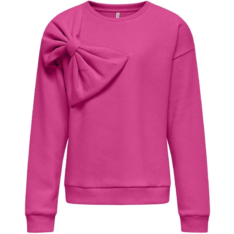 Elegant Style kids ONLY Raspberry Rose Valerie Bow Sweatshirt
