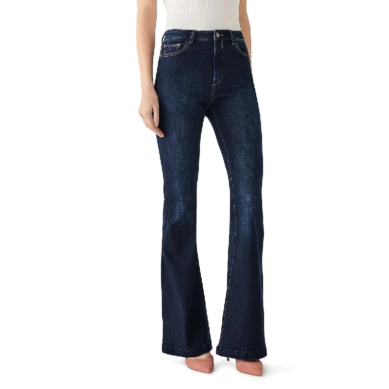 Comfortable Sweaters Rachel Womens Denim High Rise Flare Jeans