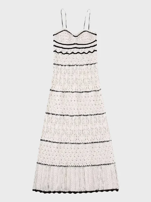 Timeless Style French Knit Suspender Dress