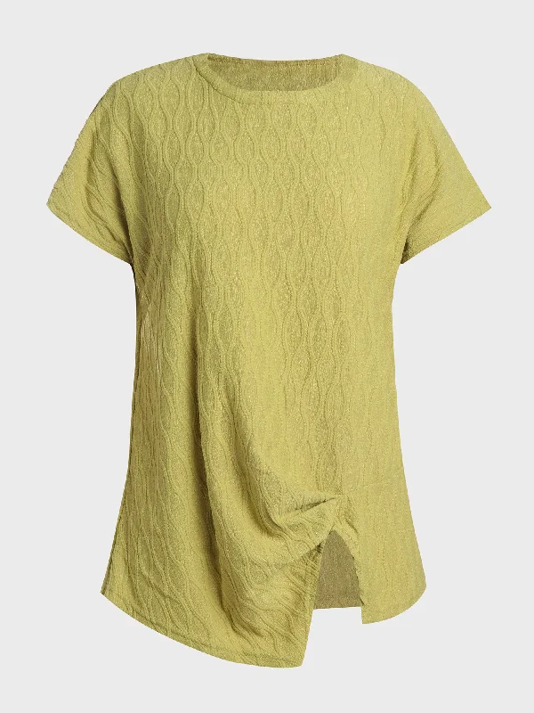 Celebrity Style Temu Chic Summer Bat Sleeve Tee
