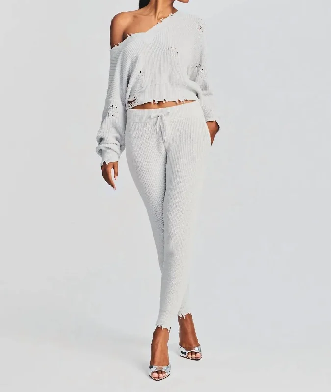 Soft Textures Ida Jogger In Silver