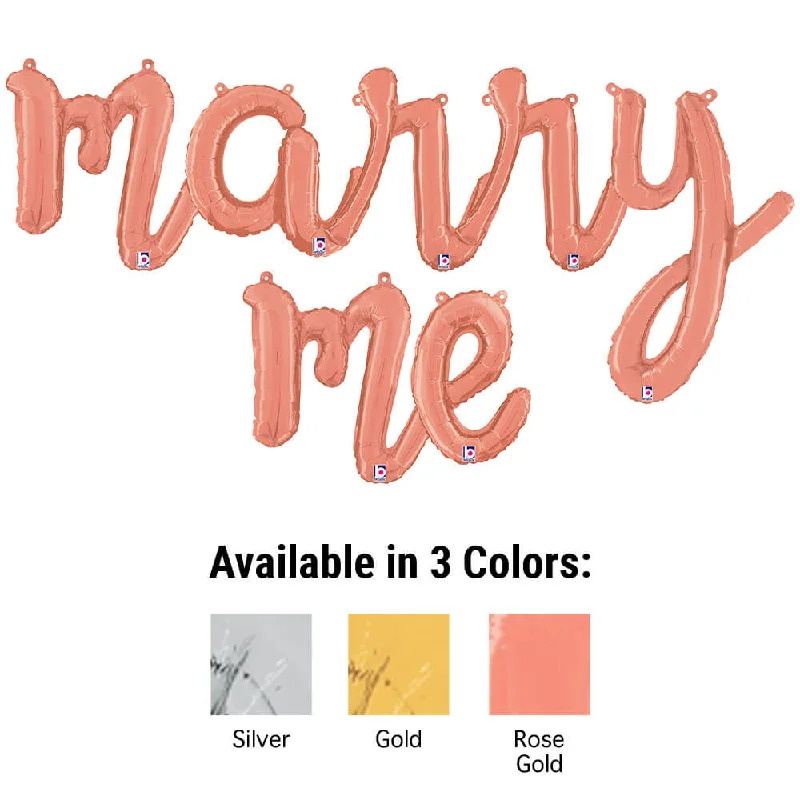 End Of The Year MARRY ME - BETALLIC SCRIPT LETTERS KIT (AIR-FILL ONLY)