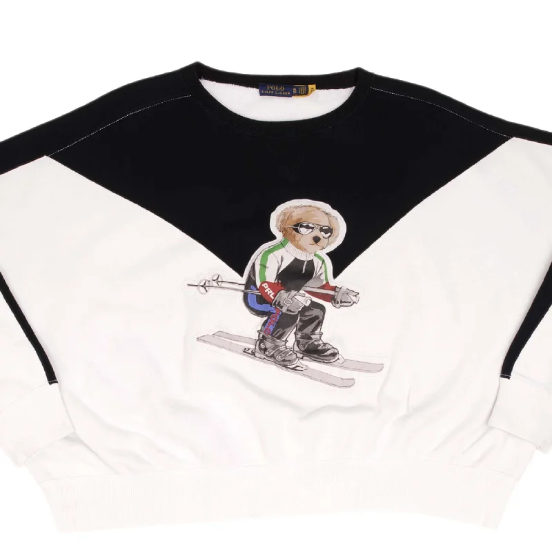 Design Perception RALPH LAUREN SKIING BEAR CROPPED SWEATSHIRT SIZE XL
