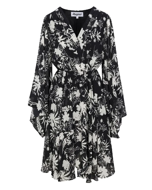 Casual And Casual Sunset Dress - Dahlia Black