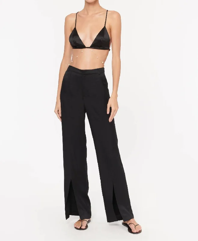 Street Fashion Amelie Twill Pant In Black