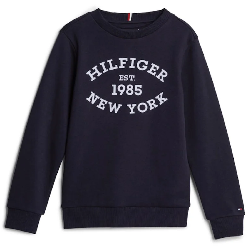 Comfortable Outfits Tommy Hilfiger Desert Sky Monotype Flock Reg Crewneck