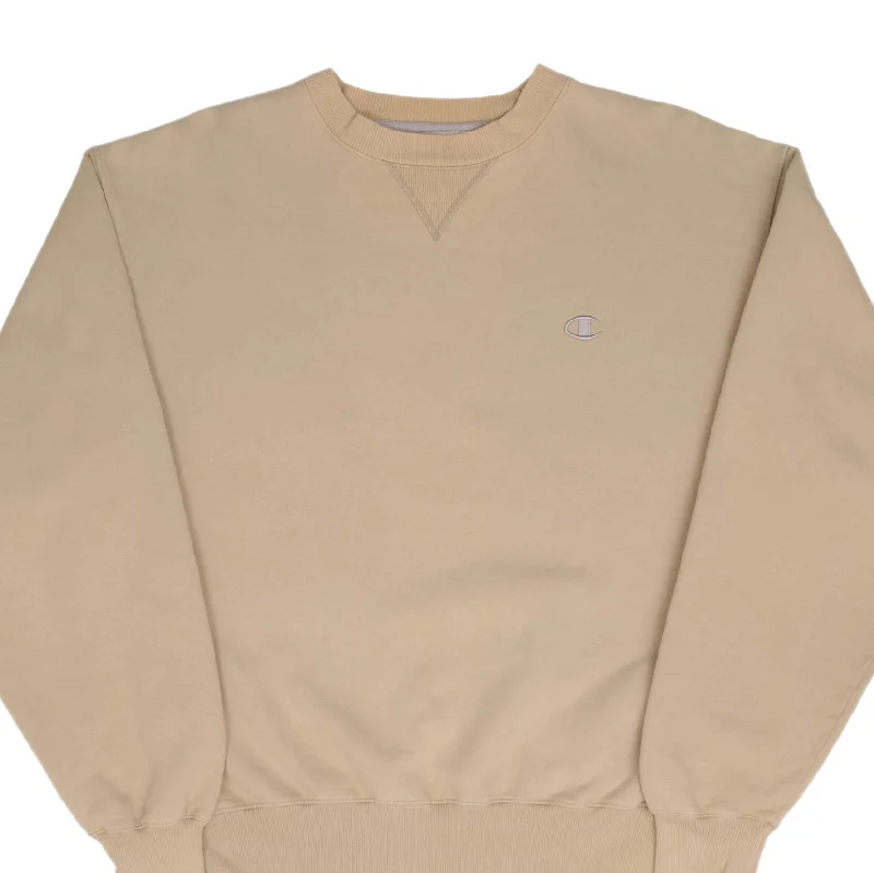 Comfortable Looks VINTAGE CHAMPION CLASSIC BEIGE SWEATSHIRT 2000S SIZE LARGE