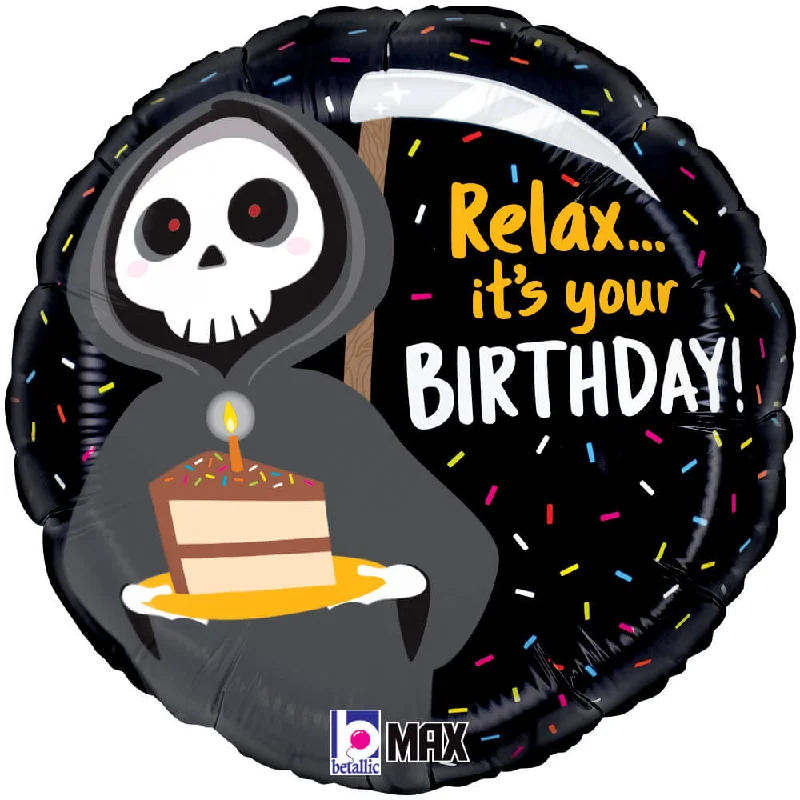 Elegant Wear 18 inch GRIM REAPER HAPPY BIRTHDAY