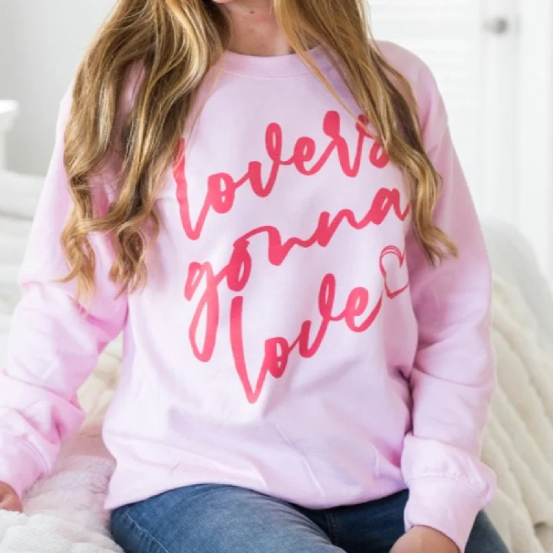 Casual Elegance Monogrammed 'Lovers Gonna Love' Crewneck Sweatshirt